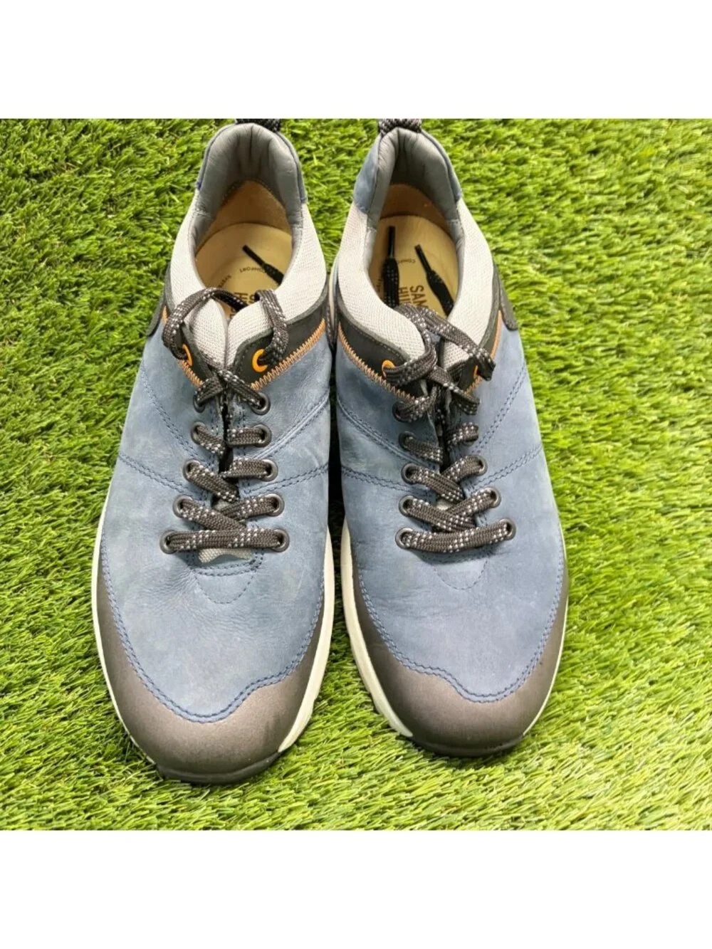 Samuel Hubbard Camino Walker Mens Size 10 Blue Athletic Leather Shoes Sneakers